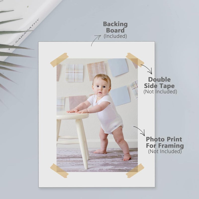 Somime 10-Pack White Uncut Picture Frame Backing Board,Acid Free 8x10 White Matte Picture Board for Photos - Image 5